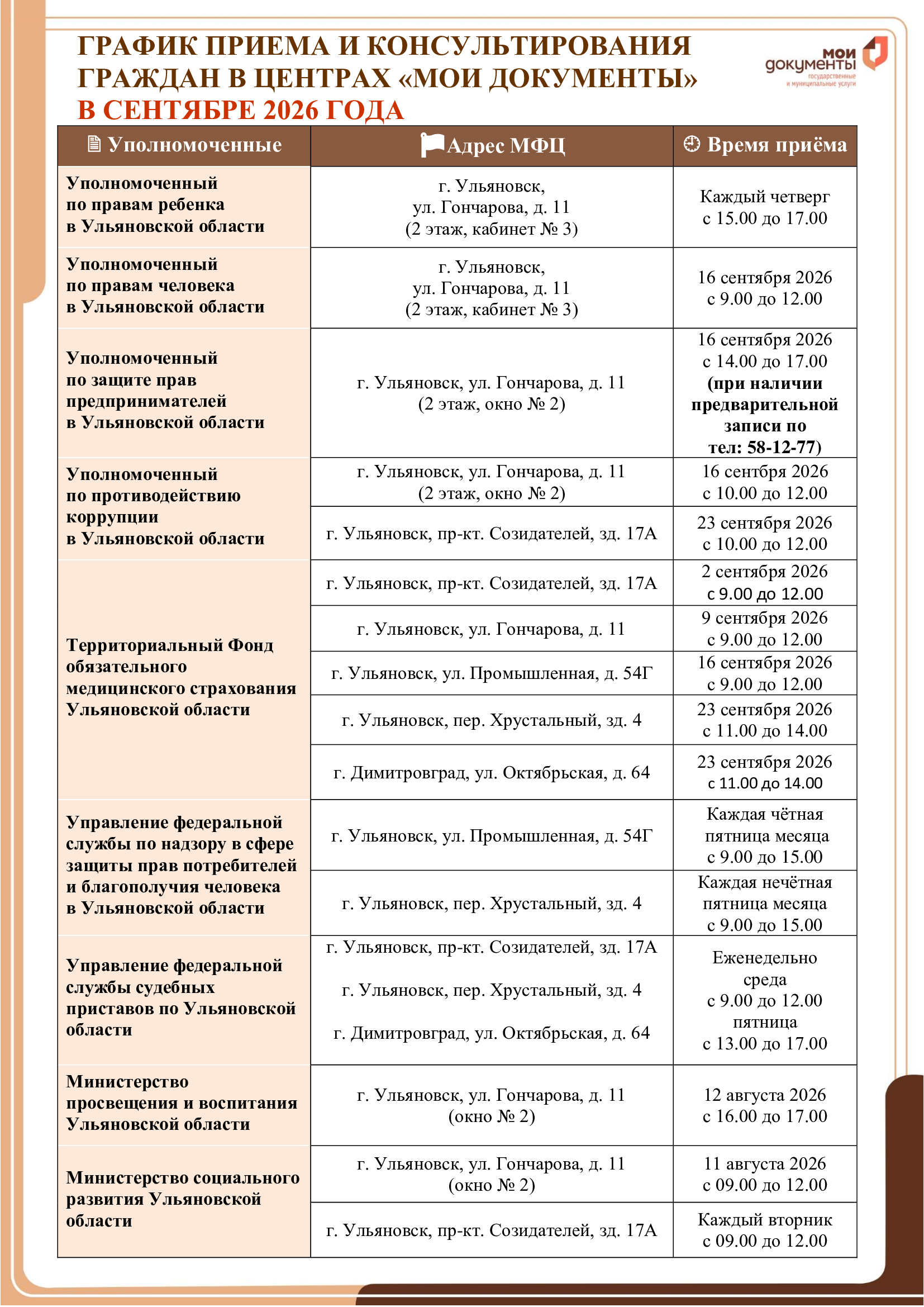 График на сентябрь 2026 года График на август 2026 года